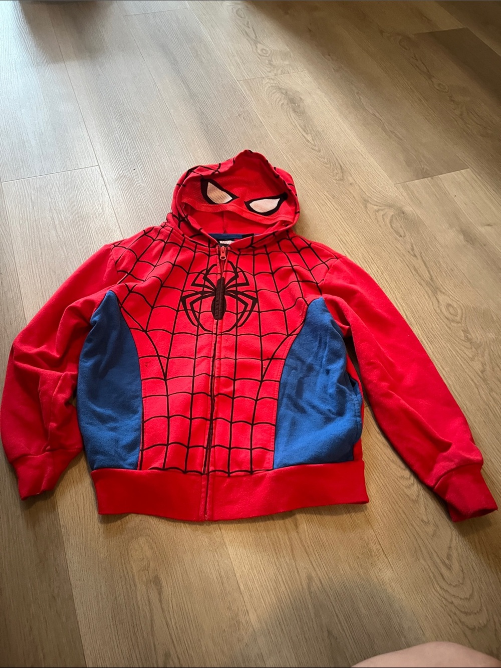 Marvel Red and Blue Spider-Man Hoodie jacked size 8
